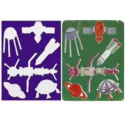 картинка Трафарет-раскраска " Луч " 165*205мм, Космос