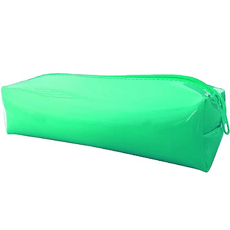 картинка Пенал-косметичка " Пчелка " К-721 1 отделение 195*60*50мм, Зеленый, на молнии, ткань глянец Neon