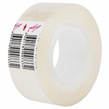 картинка Лента канцелярская клейкая 18мм*20м, прозрачный, 35мкм, полипропилен, пластиковая втулка d=26мм, " Луч ", термоусадочная пленка