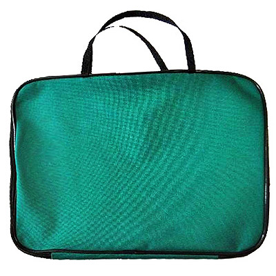 картинка Сумка-планшет А4 (340*260*70мм) объемная, зеленая, ручки