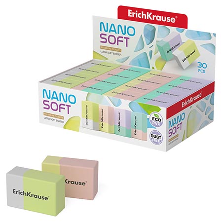 картинка Ластик " Erich Krause " Nano Soft 33*22*13мм прямоугольный