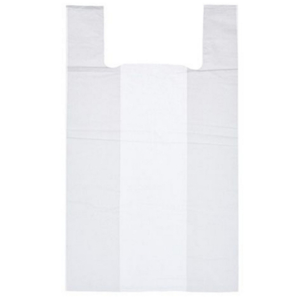 картинка Пакет-майка Белый 38+15*68см ПНД 14мкм