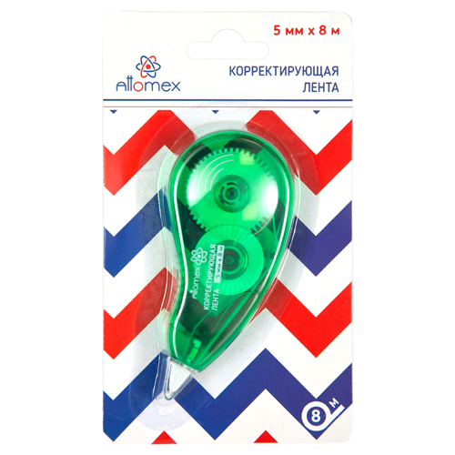 картинка Корректирующая лента " Attomex " 5мм*8м, регулировка натяжения ленты, картонный блистер, европодвес