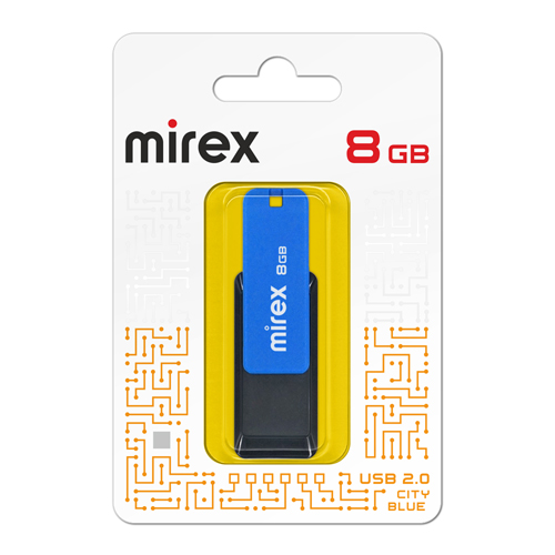 картинка Флеш-диск " Mirex " 8GB City голубой USB 2.0