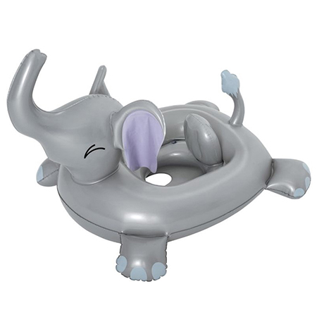 картинка Лодочка для плаванья надувная " Рыжий кот " Bestway Слоненок 96,5*84см, встроенный динамик, 1-3 года