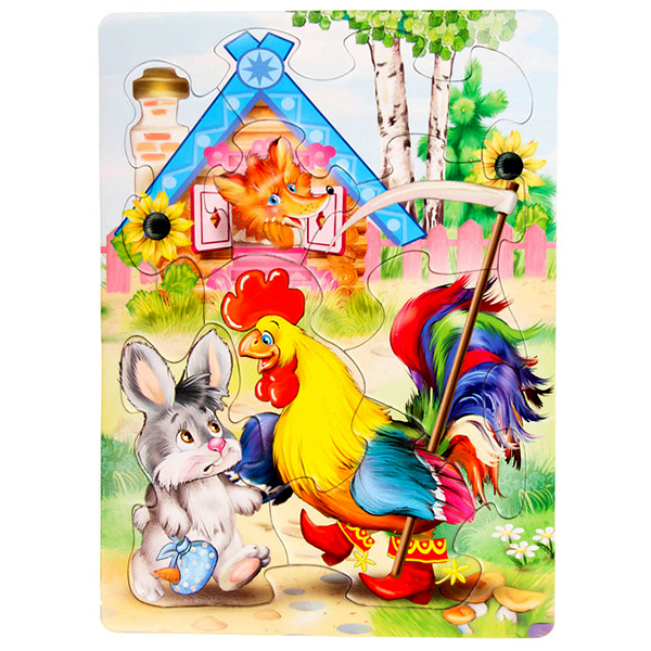 картинка Пазлы " Антураж " Любимые сказки. Заячья избушка, 7 элементов