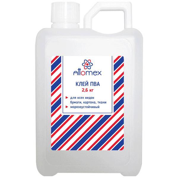 картинка Клей ПВА " Attomex " 2600мл, канистра, морозоустойчивый
