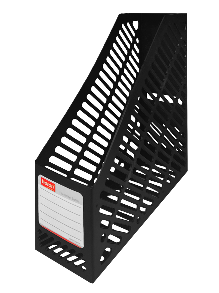 картинка Лоток для бумаг вертикальный пластиковый 85мм " KWELT " черный, поле для маркировки, поставляется в разобранном виде