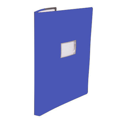 картинка Папка 20файлов " Бюрократ " А3 синий, пластик 0,80мм