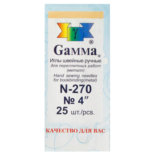 картинка Игла для прошивки документов " Gamma " 25шт, размер 10см, бумажная упаковка