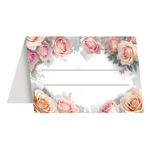 картинка Банкетная карточка без надписи " Праздник " 060 Розочки, 77*53мм, без отделки