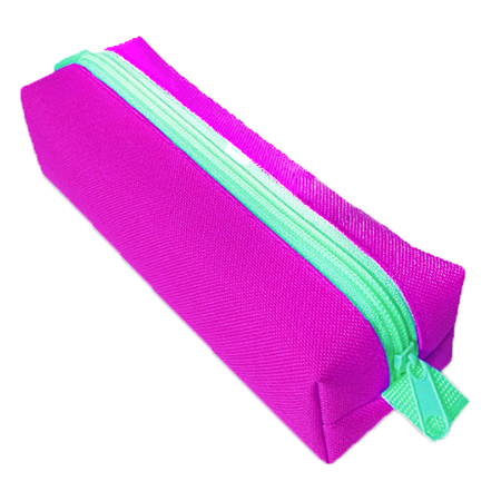 картинка Пенал-косметичка " Пчелка " К-921 1 отделение 195*60*50мм, Малиновый, на молнии, ткань