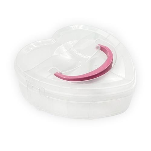 картинка Контейнер пластиковый, 4 секции, 15*15,5*5см, Сердце " Tukzar "