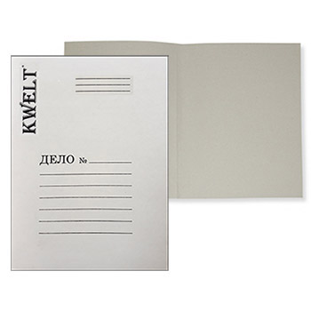 картинка Обложка картонная Дело " KWELT " А4 220г/м2 немелованная, белая