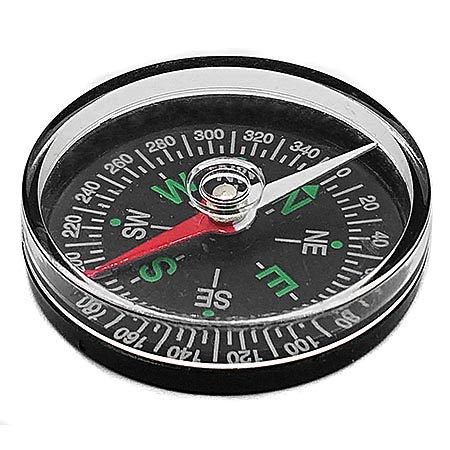 картинка Компас " KWELT " d=4см, в пластмассовом корпусе, цвет- черный, пакет