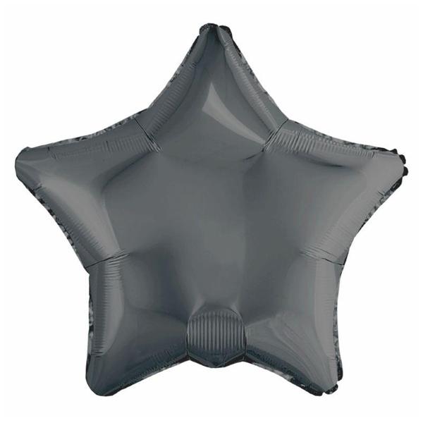 картинка Шар фольгированный " Браво " 19"/48см Звезда Графит