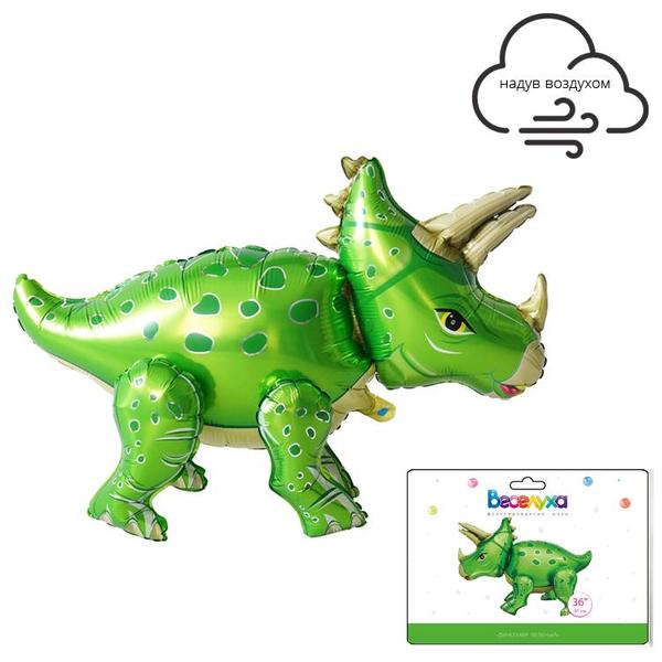 картинка Шар фольгированный фигурный " Браво " 36"/91см Динозавр