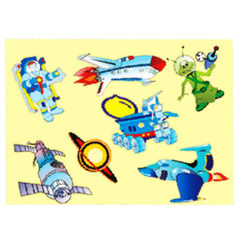 картинка Трафарет-раскраска " Пчелка " 155*205мм, Космос, в ассортименте 12 видов