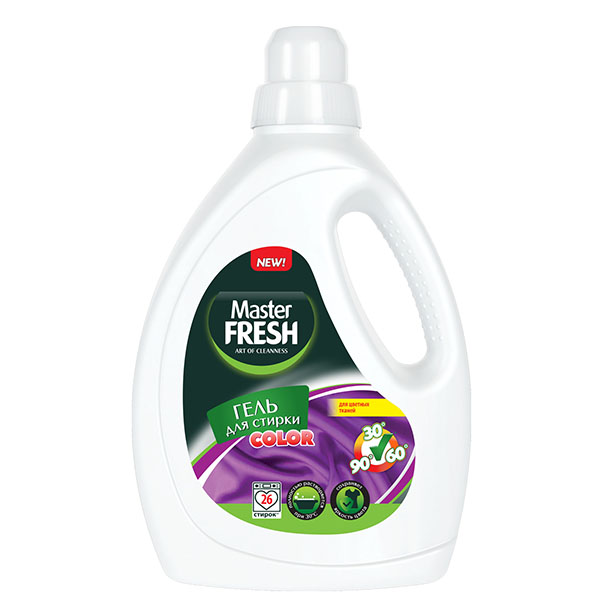 картинка Средство для стирки жидкое " Master Fresh " 1,3л Color, гель для цветных тканей