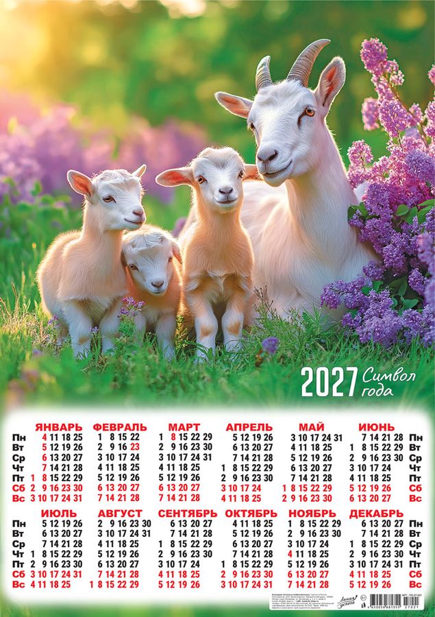 картинка Календарь Плакат А2 (2027) Символ года. Год семьи (фото)