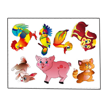 картинка Трафарет-раскраска " Пчелка " 155*205мм, Домашние животные, в ассортименте 12 видов