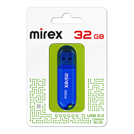 картинка Флеш-диск " Mirex " 32GB Candy голубой USB 2.0