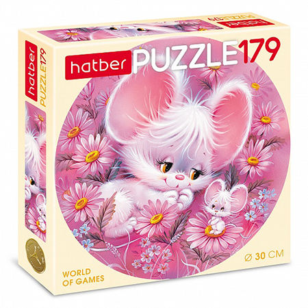 картинка Пазлы " Hatber " 179элементов Пушистики d=30см, картонная упаковка