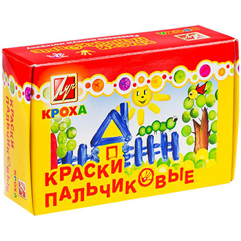 картинка Краски пальчиковые " Луч " Кроха 6цв*40мл