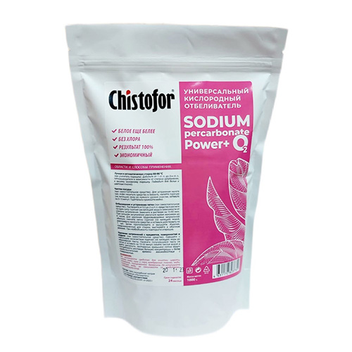 картинка Отбеливатель кислородный " Chistofor " ЧЗ ОСУ 1кг Sodium Power +, для белых вещей, активный кислород, порошок