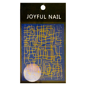 картинка Наклейки для ногтей А-04 Золотые узоры 8*14см, европодвес