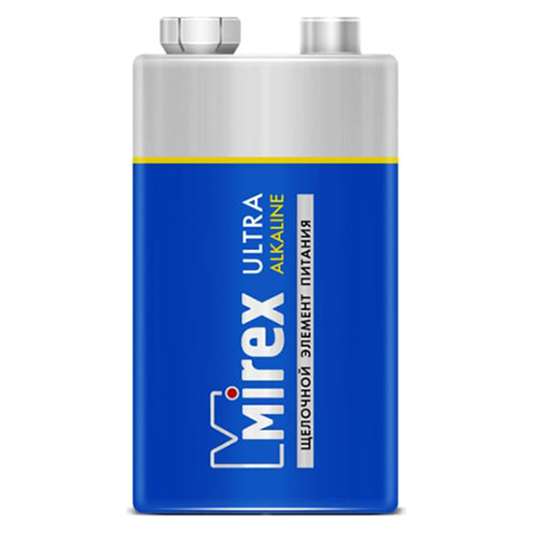 картинка Батарейка " Mirex " Крона 9V алкалиновая, термоусадка