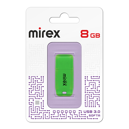 картинка Флеш-диск " Mirex " 8GB Softa зеленый USB 3.0