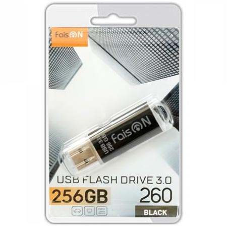 картинка Флеш-диск " FaisON " 256GB 260 черный USB 3.0