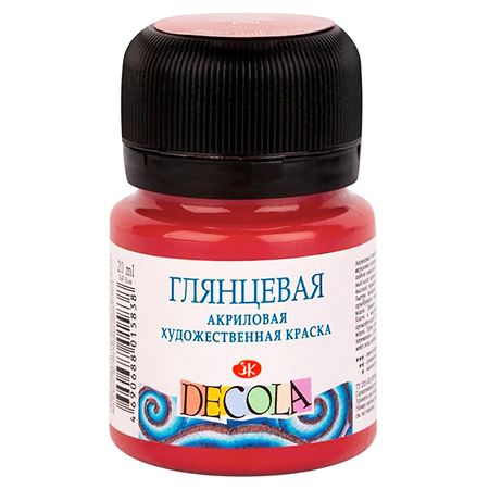 картинка Краска акриловая " Decola " 20мл глянцевая бордовая