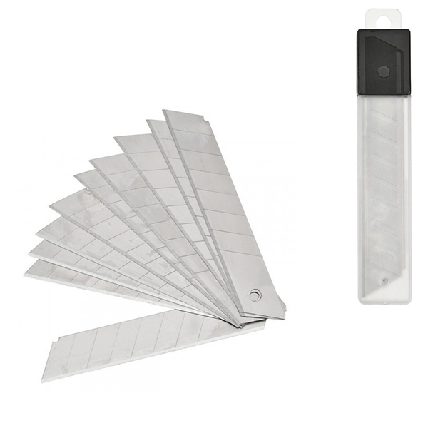 картинка Лезвия для ножей " Silwerhof " 18мм в пенале 10шт