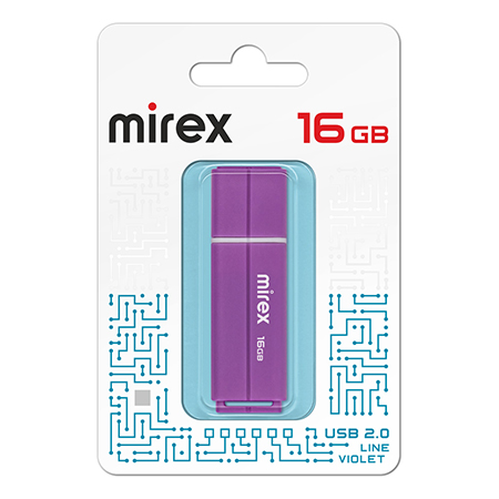 картинка Флеш-диск " Mirex " 16GB Line фиолетовый USB 2.0