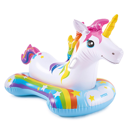 картинка Плот для плавания надувной " Рыжий кот " Intex Единорог 163*86см, картонная упаковка