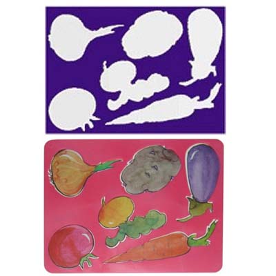 картинка Трафарет-раскраска " Луч " 165*205мм, Овощи