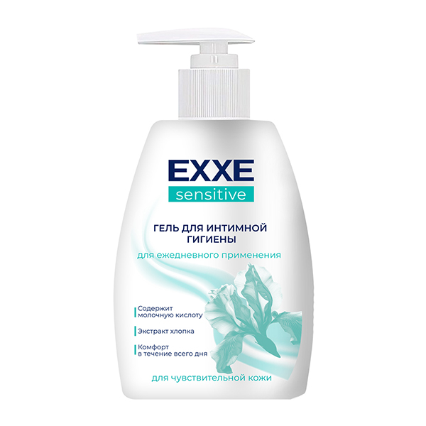картинка Гель для интимной гигиены 250мл " Exxe " ЧЗ ОСУ Sensitive, дозатор