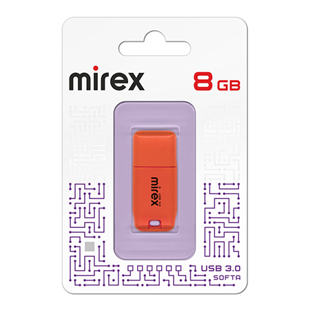 картинка Флеш-диск " Mirex " 8GB Softa оранжевый USB 3.0