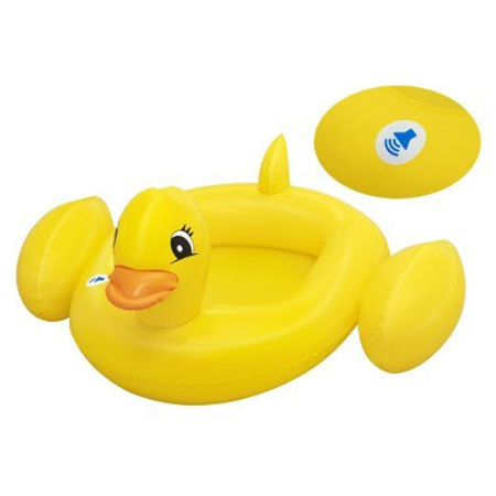 картинка Лодочка для плаванья надувная " Рыжий кот " Bestway Утенок 102*99см, встроенный динамик, 1-3 года