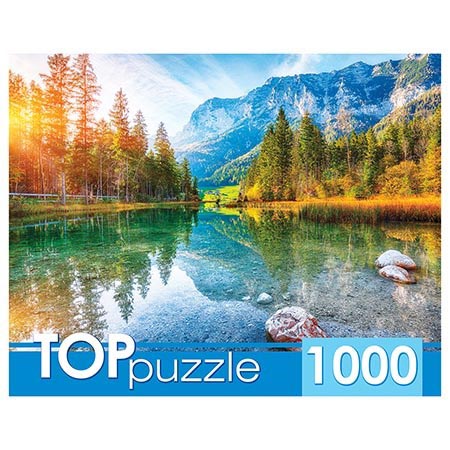 картинка Пазлы " TOPpuzzle " 1000элементов Германия. Озеро Хинтерзее, 68,5*48,5см, картонная упаковка 15*19*6,7см