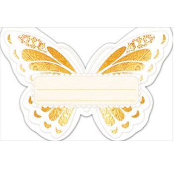 картинка Банкетная карточка без надписи " Открытая планета " 150 Бабочка, 94*67мм, велюр, выборочный перламутровый лак