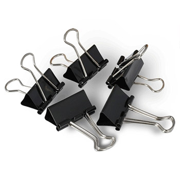 картинка Зажимы " Dolce Costo " черные 19мм 12шт/уп