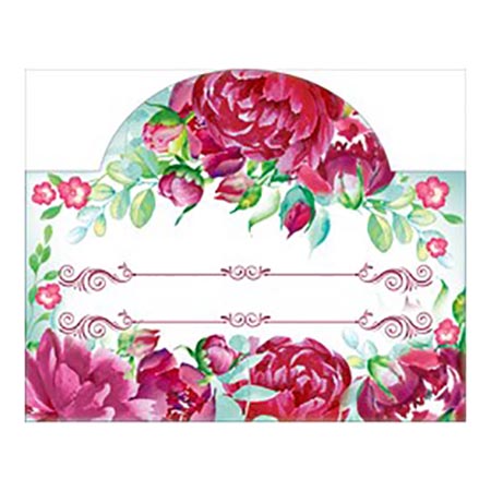 картинка Банкетная карточка без надписи " Открытая планета " 065 Цветы, 93*64мм, без отделки