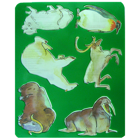 картинка Трафарет-раскраска " Луч " 165*205мм, Обитатели снегов