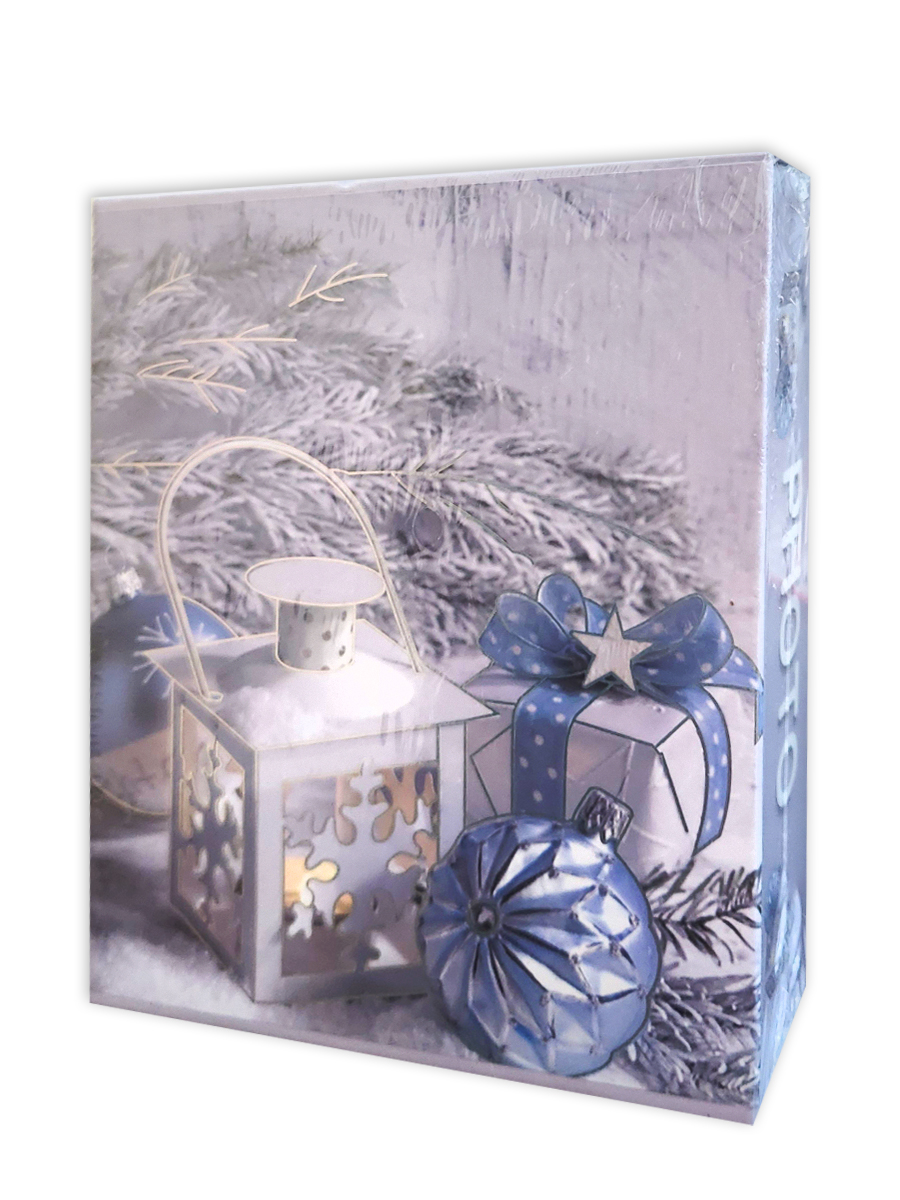 картинка Фотоальбом " KWELT " 40 фото Зимний натюрморт, 10*15см, твердая обложка, тиснение фольгой, индивидуальный бокс, в термоусадочной пленке, 14*17*5см