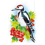 Плакат фигурный " Мир поздравлений " 930 А4 Дятел, с европодвесом