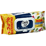 Салфетки влажные 120шт " Emily Style " Тропик, универсальные , клапан крышка