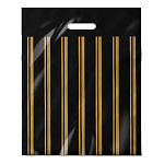 Пакет ПЭ " Интерпак " с вырубной ручкой ПВД, 37*45+3см 50мкм Бронза